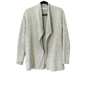 Open Front Cardigan Marled Gray Size M